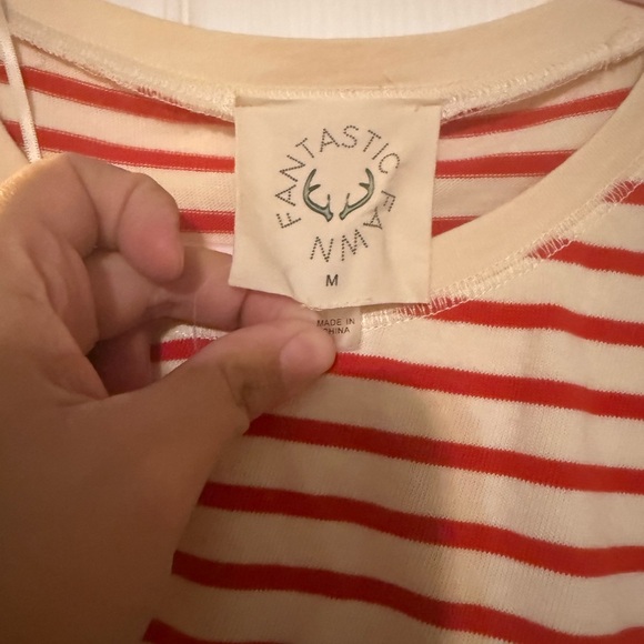 Fantastic Fawn Red and Blue Striped Star Top - Picture 4 of 5